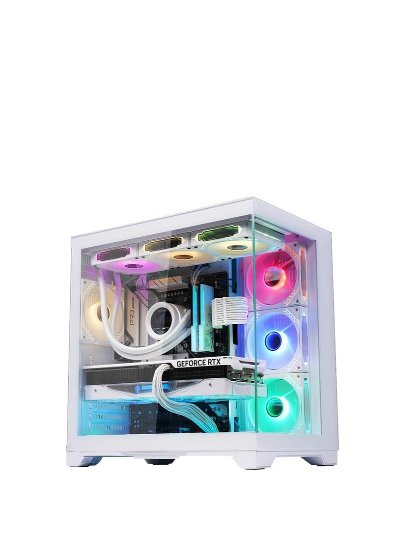 WJCOOLMAN حافظة الكمبيوتر WJ Coolman Robin 2 PRO مع 7 مروحة ARGB - أبيض - Image 1