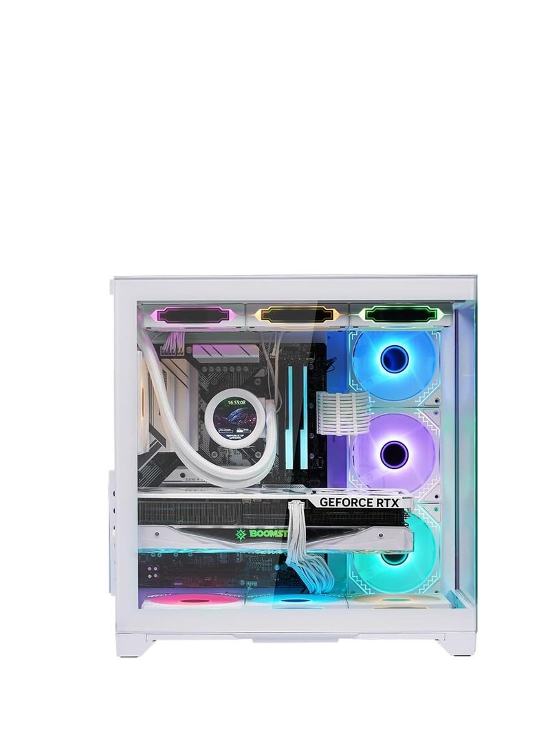 WJCOOLMAN حافظة الكمبيوتر WJ Coolman Robin 2 PRO مع 7 مروحة ARGB - أبيض - Image 2