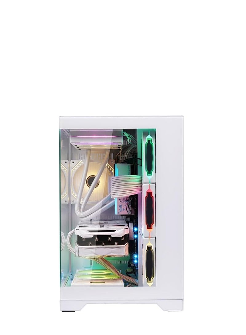 WJCOOLMAN حافظة الكمبيوتر WJ Coolman Robin 2 PRO مع 7 مروحة ARGB - أبيض - Image 3
