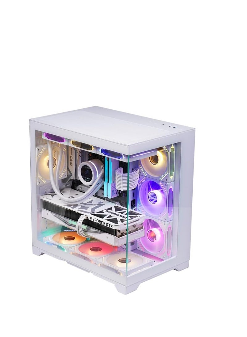 WJCOOLMAN حافظة الكمبيوتر WJ Coolman Robin 2 PRO مع 7 مروحة ARGB - أبيض - Image 4