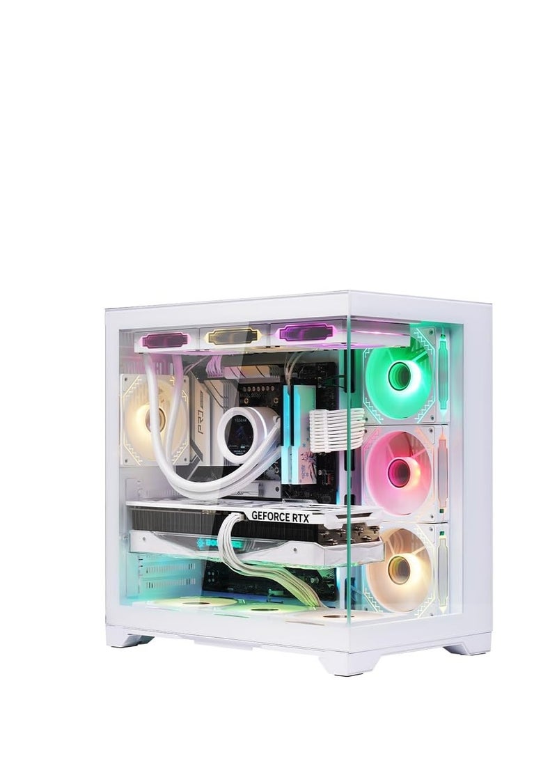 WJCOOLMAN حافظة الكمبيوتر WJ Coolman Robin 2 PRO مع 7 مروحة ARGB - أبيض - Image 5