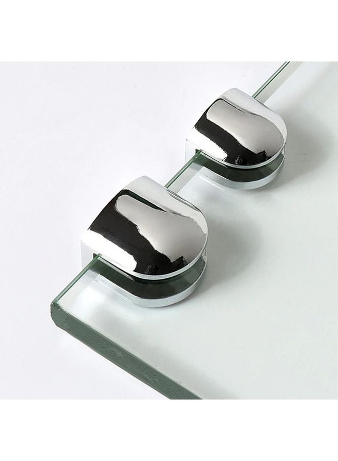 2Pcs Glass Shelf 6 8mm Electroplated Nonslip Heavy Duty Anti Rust Cabinet Display Case Clamp Holder - Image 2