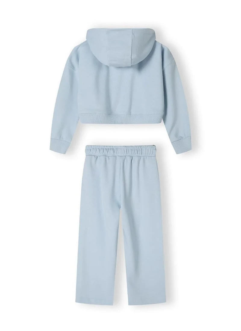MINOTI Kids Girls Tracksuit Set with Printed Hoodie and Wide-Leg Pants