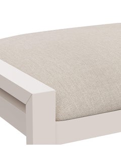 INDIAN DECOR INDIAN DECOR 37051 Large Vanity Stool with Metal Legs Cushion Vanity Chair Dressing Makup Stool Bench Vanity Seat for Bedroom Living Room Bathroom Ottoman for Women Girl Mom Mother White  - Image 5