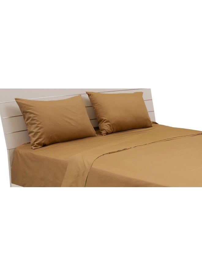 Hotel Linen Klub Hotel Linen Klub Double Duvet Cover -1 Piece- 180 Thread Count 100% Cotton Percale, Size: 205 x 245 cm, Crafted for Ultimate Comfort and Restful Sleep Experience, Bronze  - Image 5