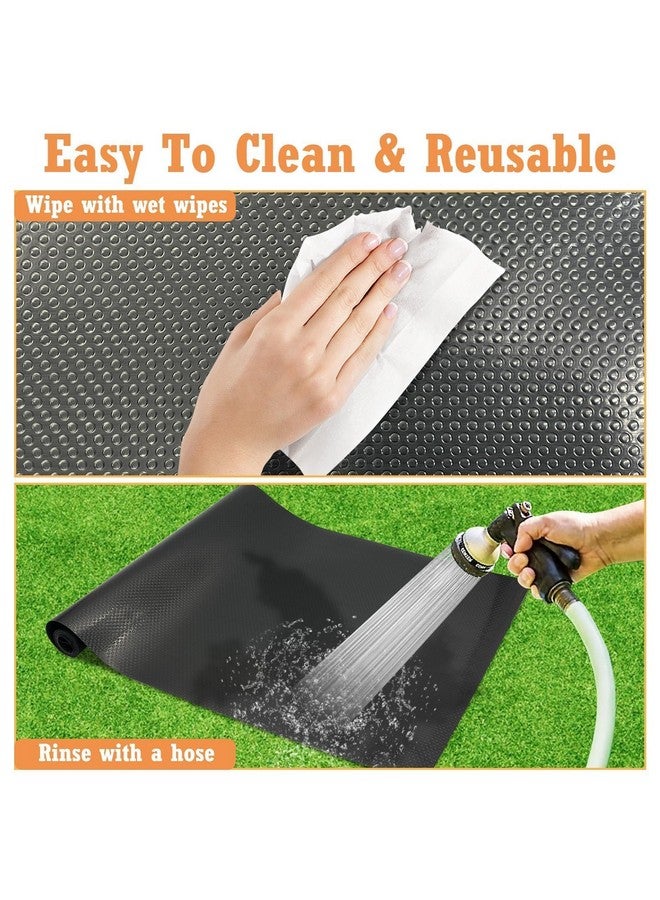 Hamiledyi 2 Packs Guinea Pig Cage Liner Reusable Guinea Pig Bedding Easily Cut to Suit Cage Washable & Anti Slip Guinea Pig Pee Pads for Small Animal Hamster Rat Rabbit Chinchillas-18 x 79", Black - Image 5