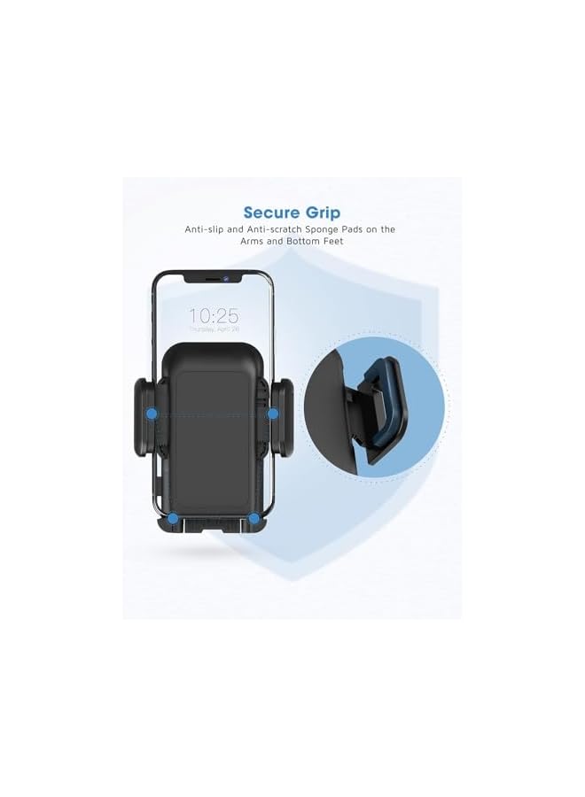 S-TOP Universal 360° Car Phone Mount – Windshield & Dashboard Holder with Strong Suction Cup, Anti-Shake Stabilizer Windscreen Car Mount Grip Flexible Long Arm Cradle for All Smartphones - Image 2