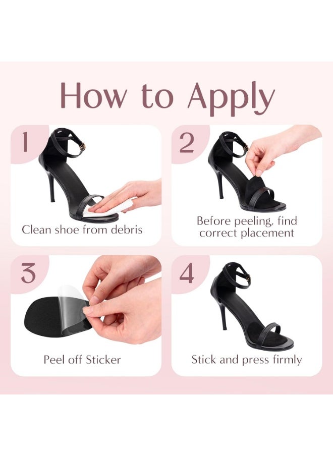 Meetion Ball of Foot Cushions for Women, High Heel Metatarsal Pads Women, All Day Comfort Inserts, High Heel Pain Relief, Foot Pads for Balls of Feet, One Size Fits All (Black, 4)  - Image 3