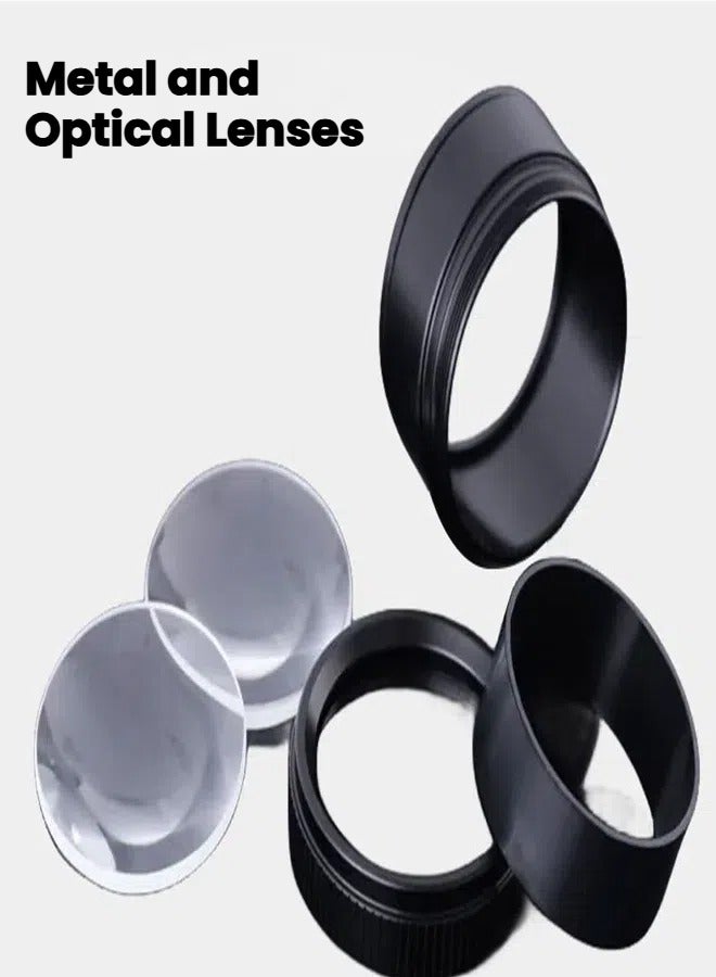 Lab Microscope Slides 30x Portable Pocket Mini Desk Magnifier Loop Microscope Magnifying Glass Lens Microscope Parts Black - Image 3