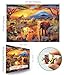 MINIWAN African Savannah Sunset Wildlife Puzzles for Adults 1000 Pieces Mount Kilimanjaro African Animals Jigsaw Puzzle Gift for Safari Nature Lovers 275x197 Inch - Image 4