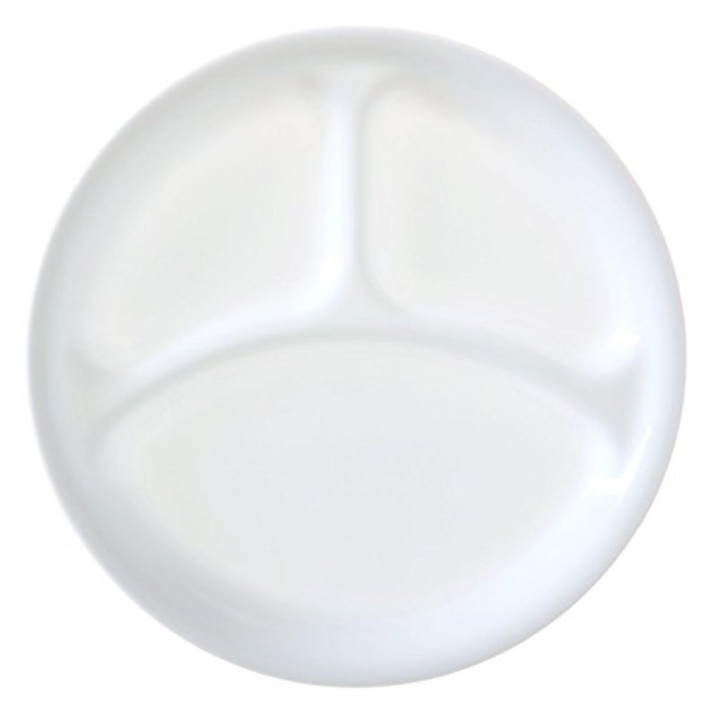 Corelle Coordinates Corelle Livingware Winter Frost White 10.25" Divided Dinner Plate (Set of 8) - Image 5