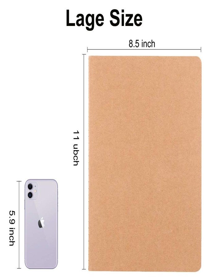 XYark Large Dot Grid Notebook Journals Bulk with Thick Dotted Grid Paper, 60 Pages, 8.5x11 inch, Composition Diary Subject Notebooks Planner for Travelers Students Office, Kraft Journal Set, 12 Pack - Image 5