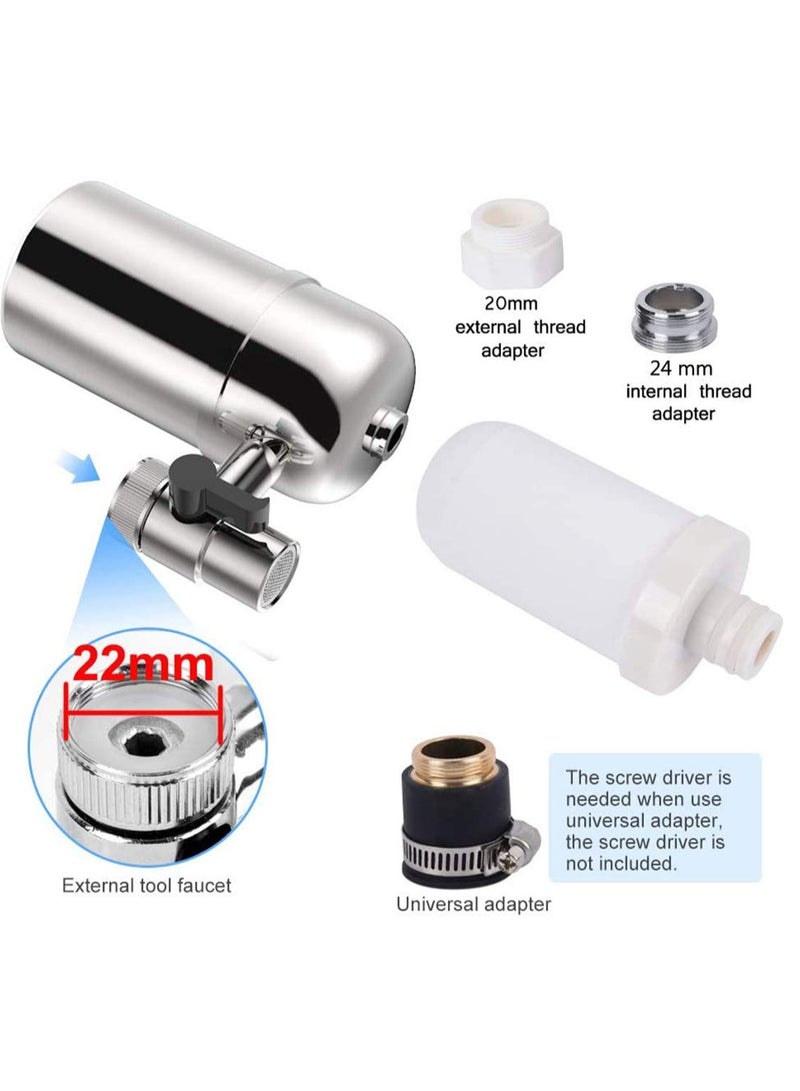 SYOSI Adapters Fits for Most of Faucets Filter Out Lead Fluoride Chlorine Ceramics Filter Included Faucet Water Filter Purifier System Water Faucet Filtration System Tap Water Filter - Image 4
