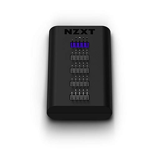 NZXT Internal USB Hub 3 - Expands 4 USB 2.0 Ports - Sleek Multifunctional Design - SATA Power Connection - Plug and Play - Image 1