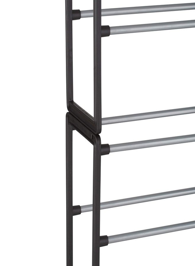 Simplify Free Standing Shoe Rack | 10 Tier | 50 Pair | Storage Shelf Organizer | Good for Sneakers | Heels | Boots | Pumps | Black - Image 5