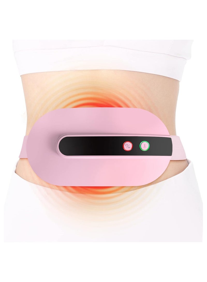 LAESO Portable Cordless Heating Pad, Menstrual Heating Pad with 3 Heat Levels & 3 Massage Modes, Belly Wrap Belt for Cramps Period Pain Relief, Back or Belly Pain Relief Fast Heating Pad for Women and Girl  - Image 1