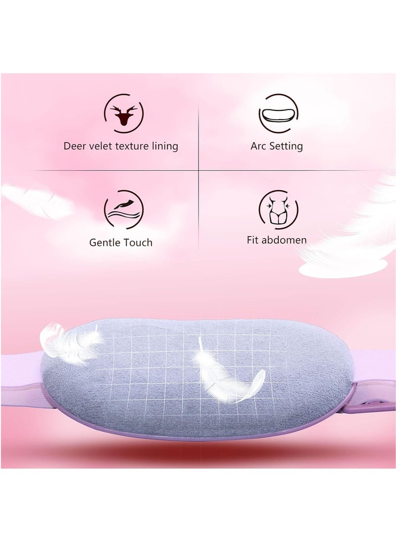 LAESO Portable Cordless Heating Pad, Menstrual Heating Pad with 3 Heat Levels & 3 Massage Modes, Belly Wrap Belt for Cramps Period Pain Relief, Back or Belly Pain Relief Fast Heating Pad for Women and Girl  - Image 3