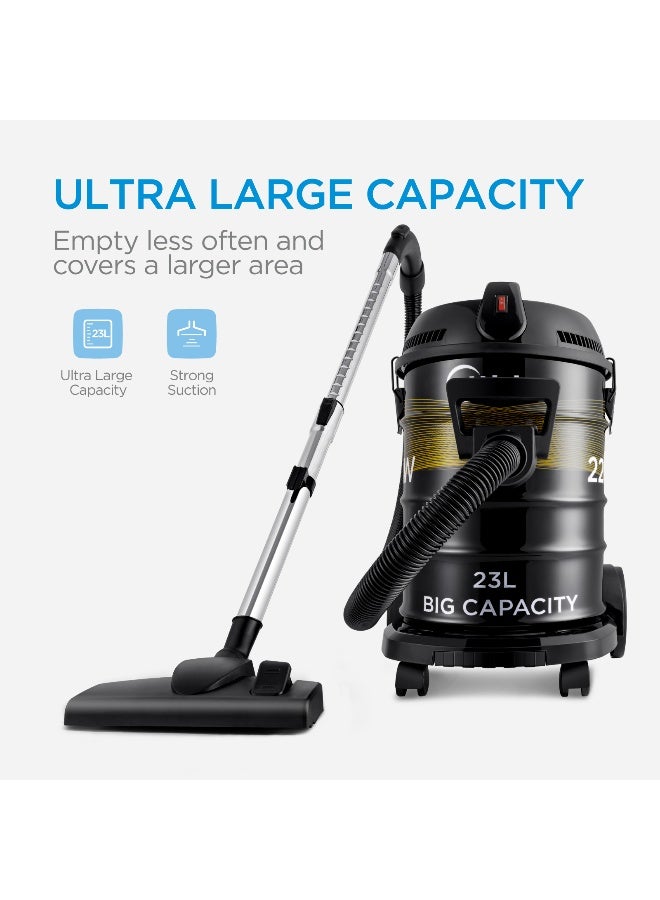 مديا مايديا مكنسة كهربائية برميلية سعة 23 لتر 2200 واط MDVC23 أسود 23 L 2200 W MDVC23 black - Image 1