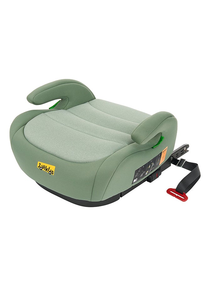 Jovikids Portable, Comfortable, Compact Ohho I-Size Booster Seat For Car With ISOFIX, 125-150cm (Group 2/3, 6-12 Years), ECE R129, Green  - Image 1