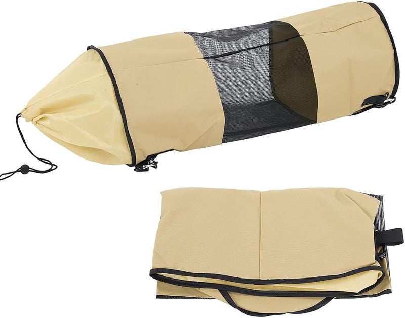 Khaki Reusable Boat Trash Bag Portable Garbage Storage for Boating Camping Kayaking - Image 4