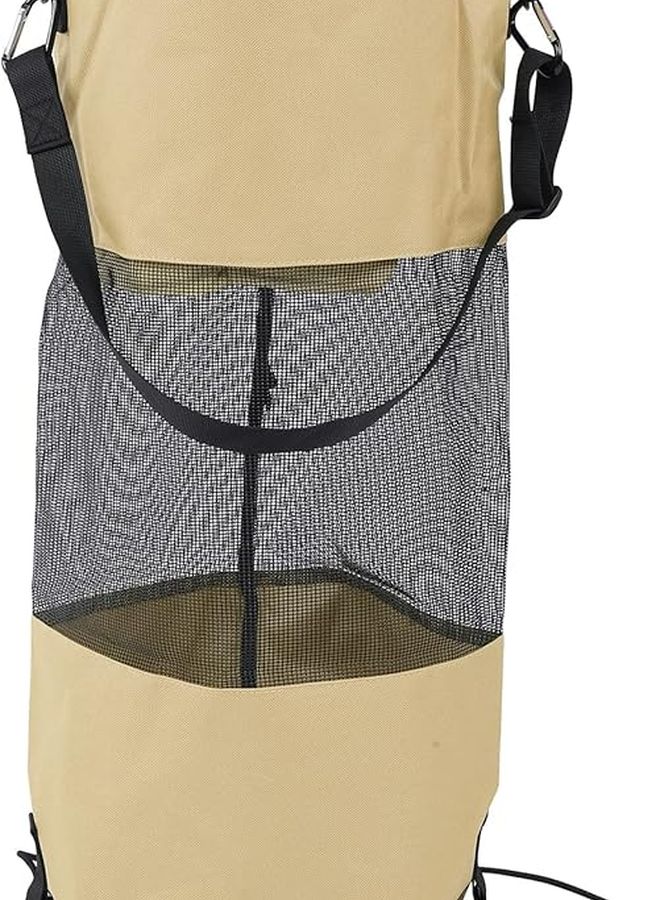 Khaki Reusable Boat Trash Bag Portable Garbage Storage for Boating Camping Kayaking - Image 2