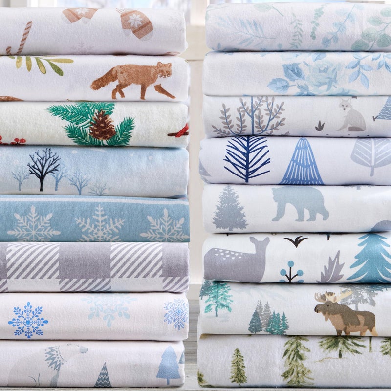 Market & Place 100% Cotton King Flannel Sheet Set | 4 Piece Deep Pocket Cozy Winter Floral Bed Sheets | Double Brushed for Extra Softness & Comfort | Alpine Collection (King, Vintage Floral) - Image 5