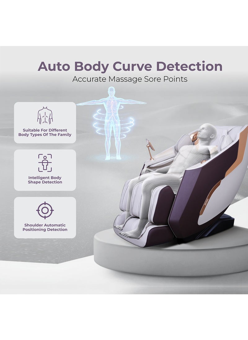 ZEITAKU - YAWARAKAI Full Body Sofa Massage Chair for Home and Office with Zero Gravity Airbag Pressure, Heating Bluetooth Audio System and Voice Control - Image 1