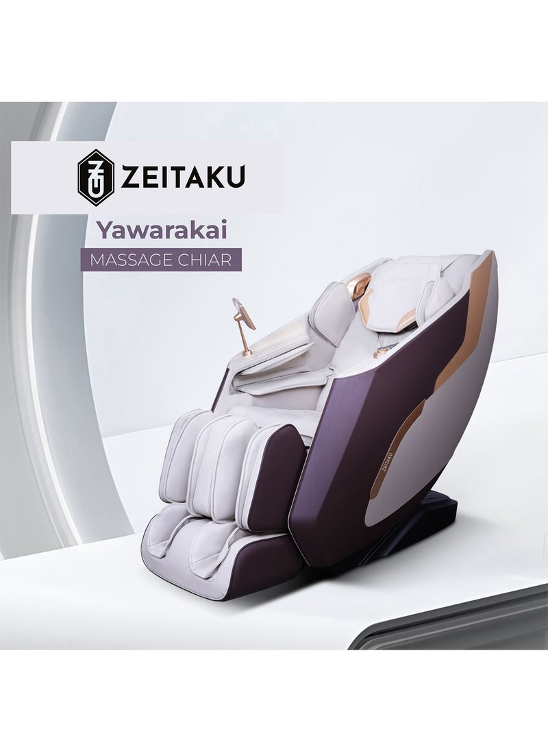 ZEITAKU - YAWARAKAI Full Body Sofa Massage Chair for Home and Office with Zero Gravity Airbag Pressure, Heating Bluetooth Audio System and Voice Control - Image 1
