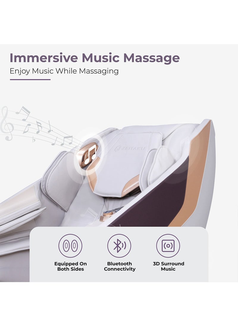 ZEITAKU - YAWARAKAI Full Body Sofa Massage Chair for Home and Office with Zero Gravity Airbag Pressure, Heating Bluetooth Audio System and Voice Control - Image 1