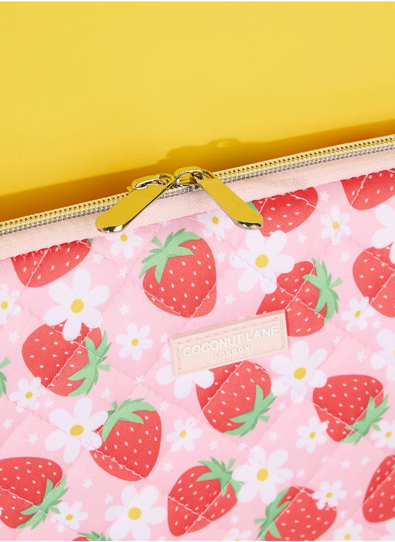 COCONUT LANE Cute Strawberry Laptop Sleeve
