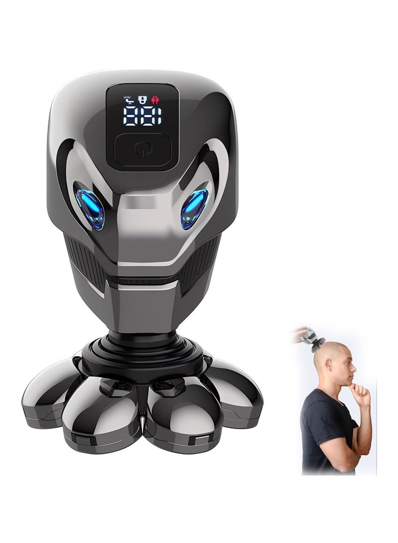 عام ماكينة حلاقة كهربائية للرجال - ماكينة حلاقة لاسلكية 5 في 1 قابلة لإعادة الشحن، مجموعة أدوات حلاقة لاسلكية مقاومة للماء تعمل بالدوران الرطب/الجاف مع شاشة LED - Image 1