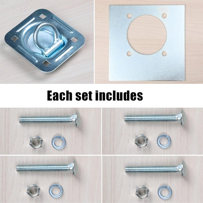 AYMMIC Recessed Tie Down D-Rings Anchor - 4 Pack - Image 5