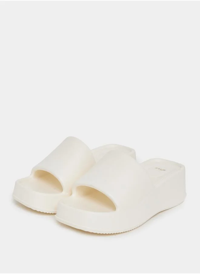 ستايلي Single Band Chunky Flatform Slides