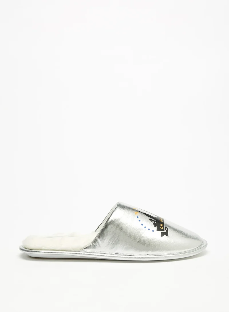 Flora Bella By Shoexpress Womens Printed Slip On Bedroom Slippers