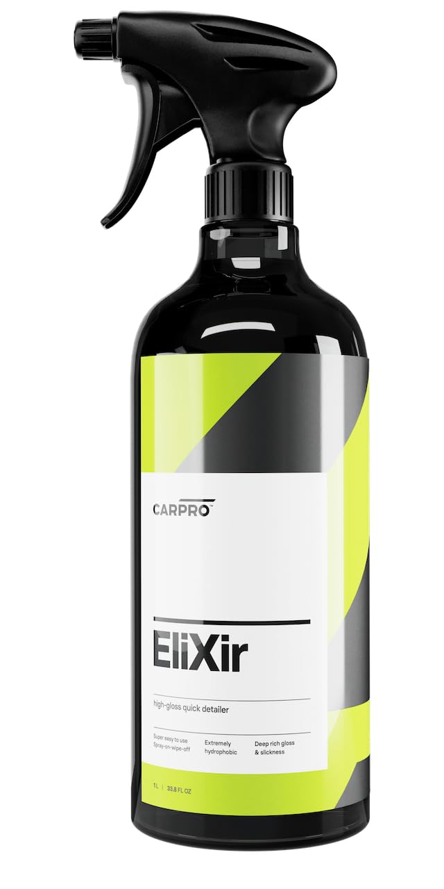 CARPRO EliXir Quick Detailer with Sprayer Quick Detail Provides a Fast Layer of Depth Gloss and Hydrophobic Energy Liter 34oz