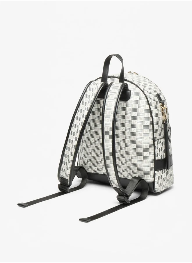 MISSY Missy Logo Detail Backpack with Zip Closure and Adjustable Shoulder Straps
