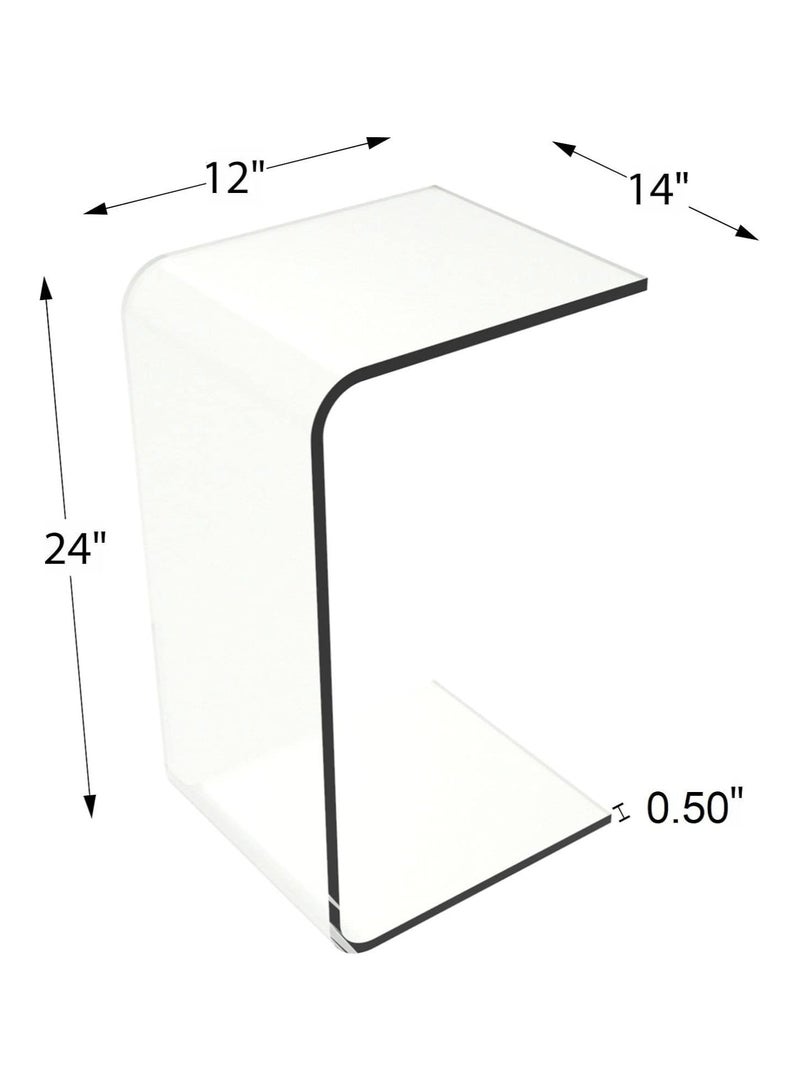 TPGP Clear Acrylic Side Multipurpose Use As A Lap Desk, Coffee, End Table - Image 3