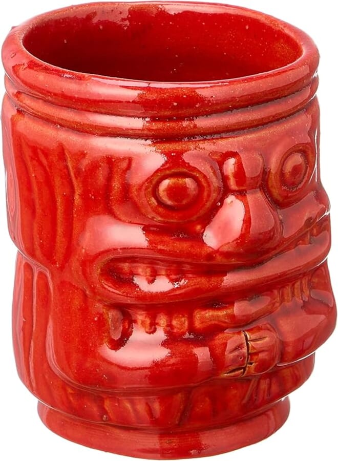 HomePro Pottery Tiki Boss Mug HPRV3007 (Red)