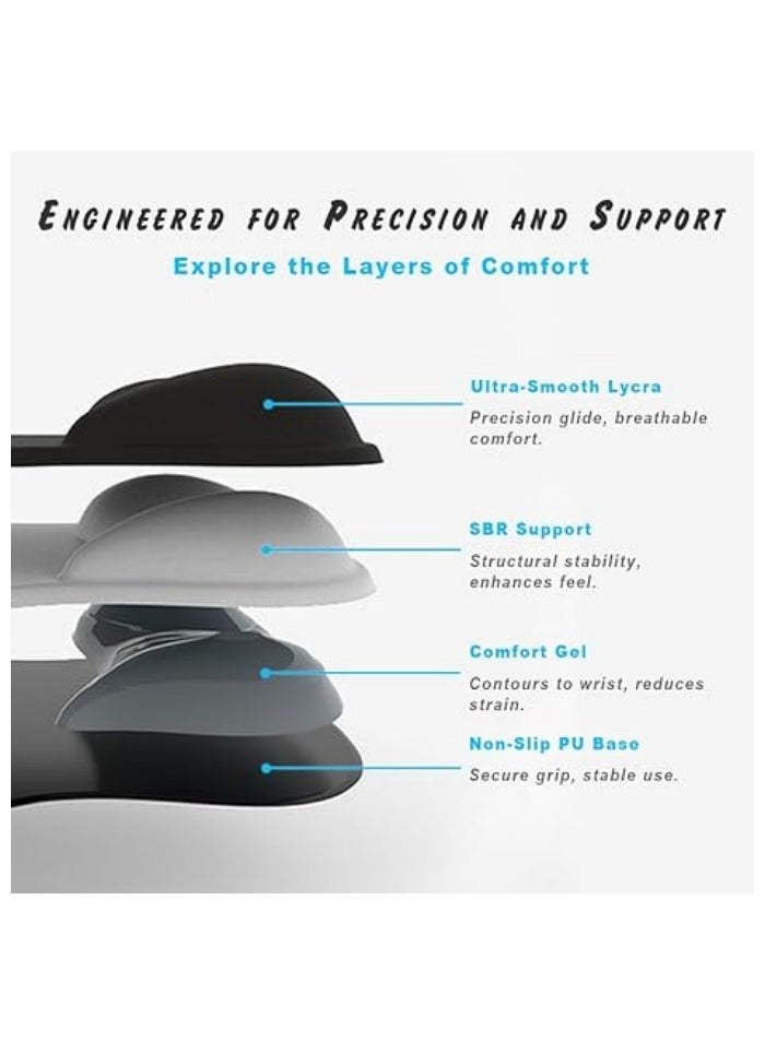 Gel Wrist Rest Mouse Pad-Ergonomic Office Mousepad with Wrist Support-Non-Slip, Design Desk Accessories Mat for HomeGame Decor - Image 3