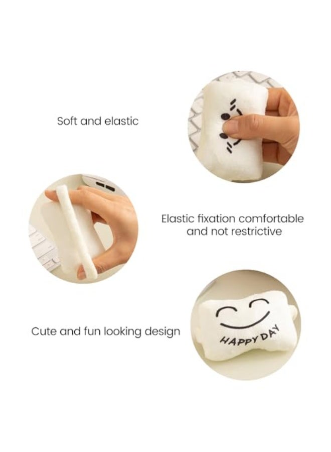 Ergonomic Wrist Rest for Mouse  Keyboard - Plush Flannel  Silk-Filled Cushion (3.54 x 2.36 Inches) - Soft Typing Wrist Support for Laptop Computer Desk Office Supplies  College Gaming - Image 3