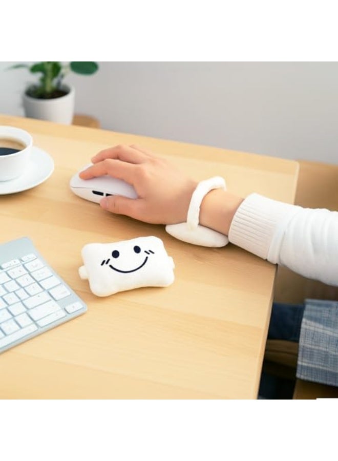 Ergonomic Wrist Rest for Mouse  Keyboard - Plush Flannel  Silk-Filled Cushion (3.54 x 2.36 Inches) - Soft Typing Wrist Support for Laptop Computer Desk Office Supplies  College Gaming - Image 5