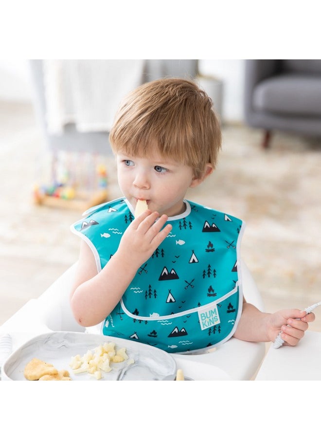 BUMKiNs Bibs For Girl Or Boy Superbib Baby And Toddler For 624 Months Essential Must Have For Eating Feeding Baby Led Weaning Supplies Mess Saving 3Pk Feathers Quill Outdoors  - Image 4