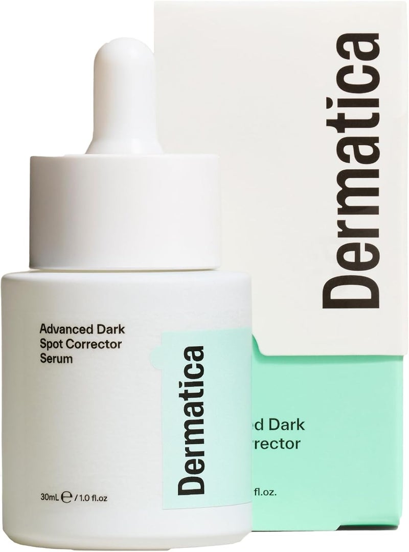Dermatica Advanced Dark Spot Corrector Serum Targets Dark Spots Uneven Skin Tone Discolouration PostBlemish Marks Promotes Even Skin Tone Radiance 30ml