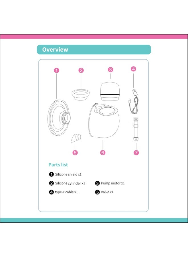 La Frutta MuM Hands-Free Breast Pump 210 ml cup, Wearable Pump with Comfortable Flange, 3 Modes & 9 Levels, Portable, Smart Display, Wireless, Free milk... - Image 4