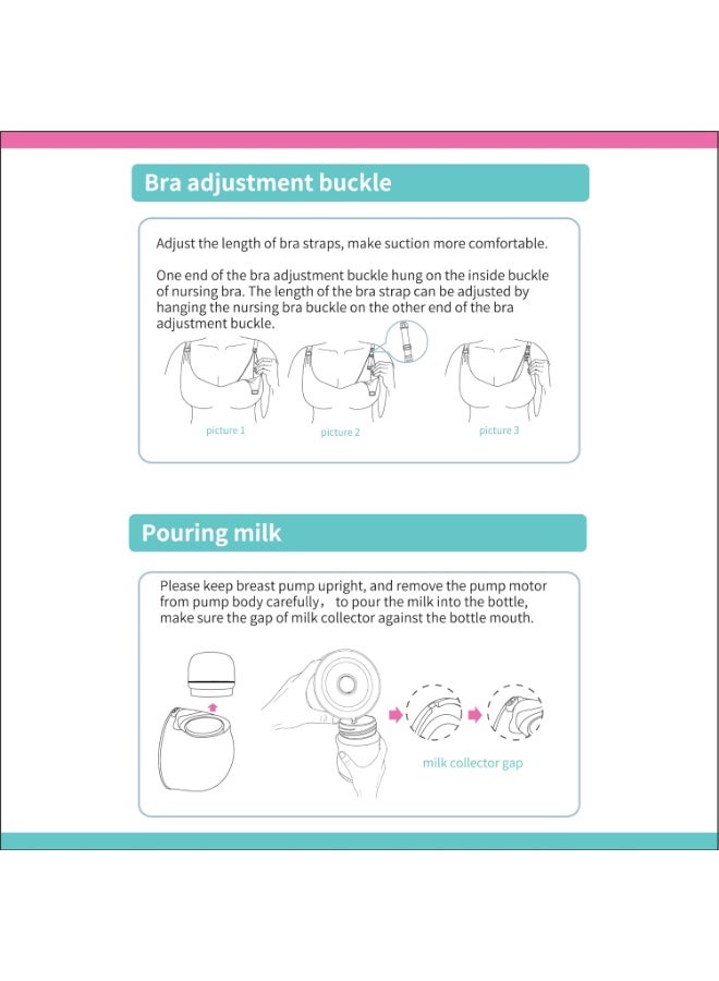 La Frutta MuM Hands-Free Breast Pump 210 ml cup, Wearable Pump with Comfortable Flange, 3 Modes & 9 Levels, Portable, Smart Display, Wireless, Free milk... - Image 5