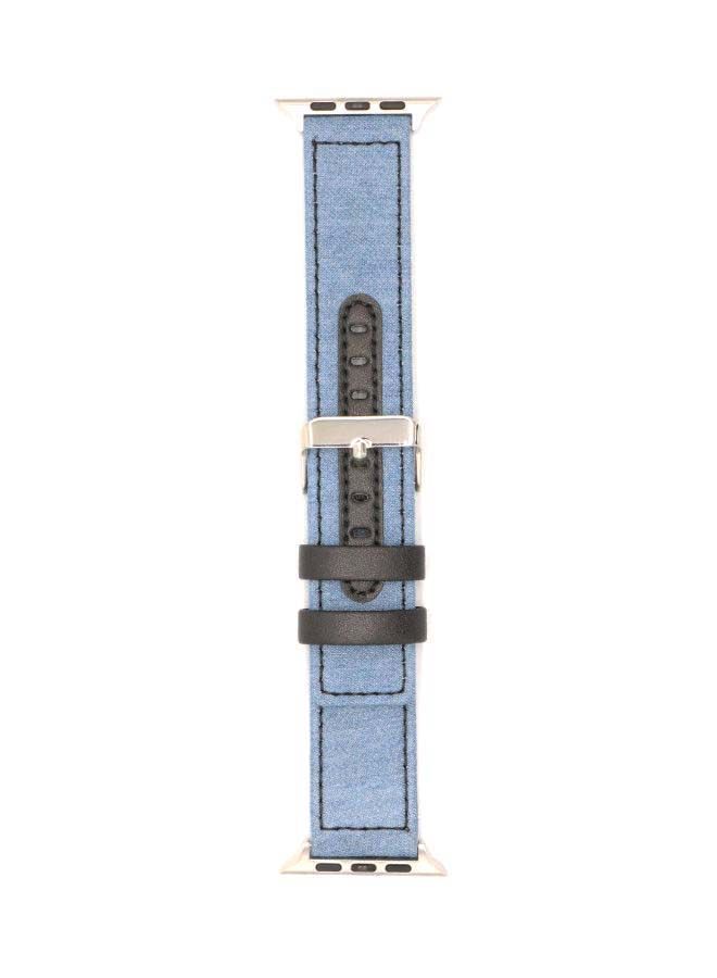 NIBEMINENT Replacement Band For Apple Watch Sky Blue/Black  - Image 1