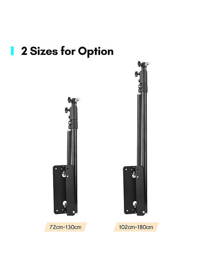 Wall Mounting Triangle Boom Arm Light Stand for Photography Strobe Light Monolight Softbox Reflector Ring Light Aluminum Alloy 5kg Load Capacity 180° Rotatable, Max. Length 180cm/ 70.9in