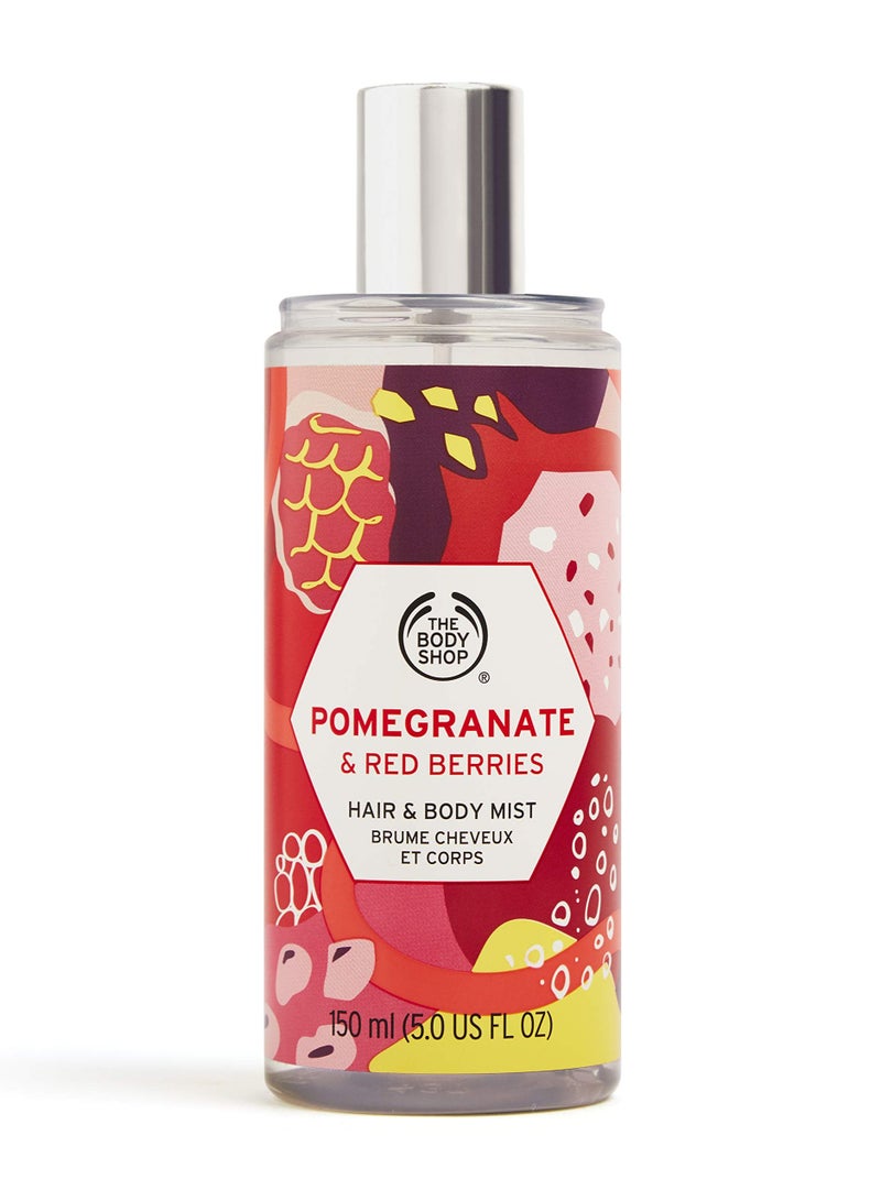 THE BODY SHOP Pomegranate And Red Berries Hair Body Mist 150ml - Image 1