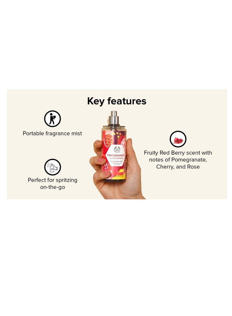 THE BODY SHOP Pomegranate And Red Berries Hair Body Mist 150ml - Image 3