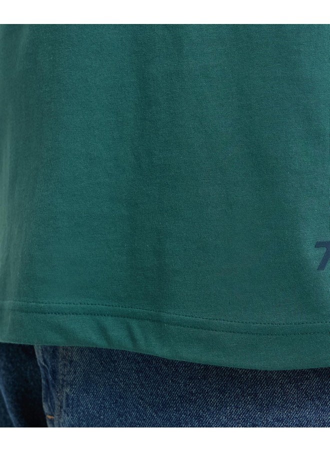 JOCKEY Jockey Men's Regular Fit V Neck Half Sleeved T-Shirt 2726_Pacific Green_M  - Image 4